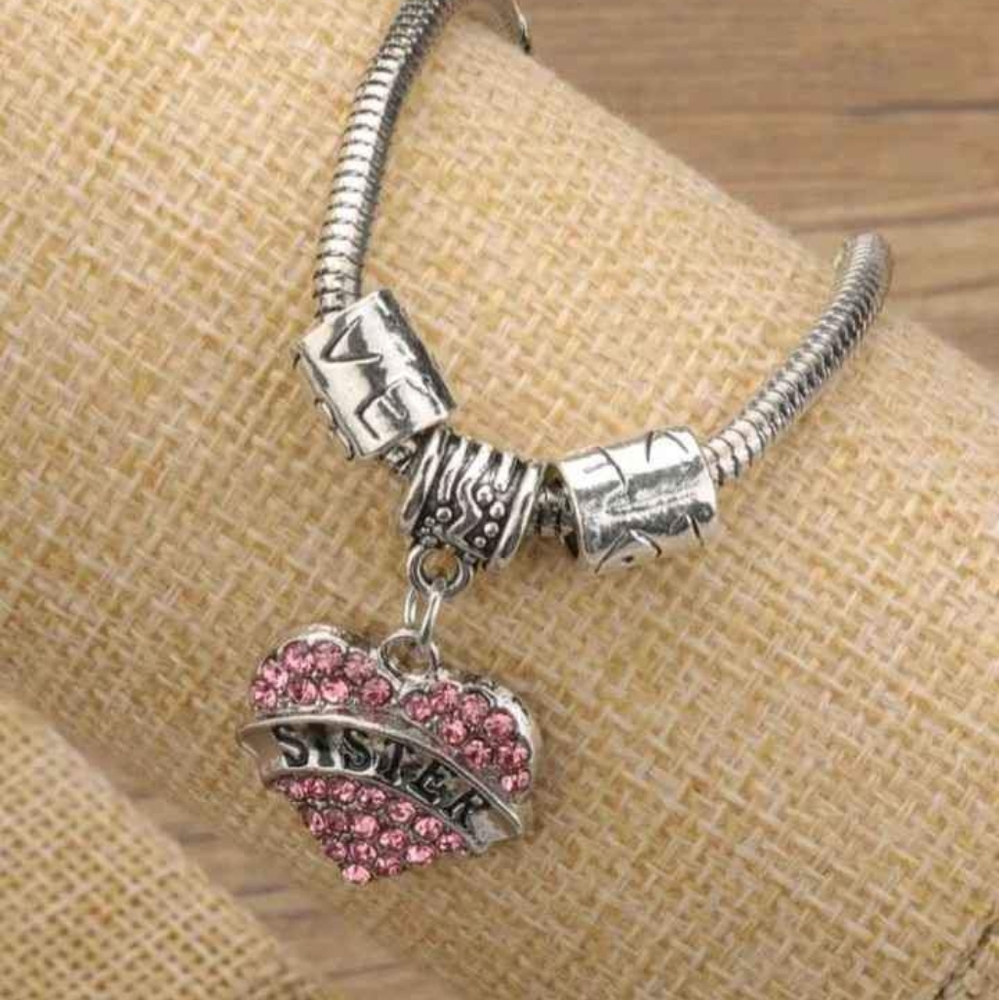 Sister charm bracelet